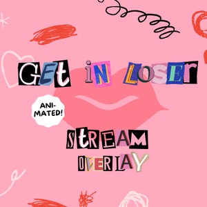 アニメーションTwitchオーバーレイMean Girls Burn Book Pink Steamパッケージ - まもなく開始、BRB、終了、オフライン