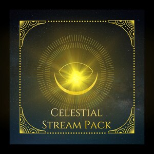 Animated Twitch Overlay Mystical Celestial Stream Pack   | Scenes, Premade Overlays, Panels