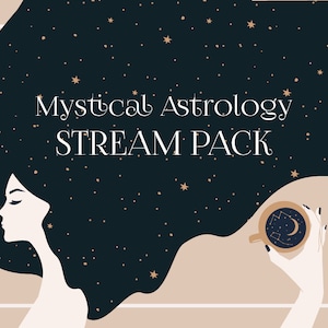 Animierte Twitch Overlay Mystische Astrologie Himmlische Hexe Stream Szenen