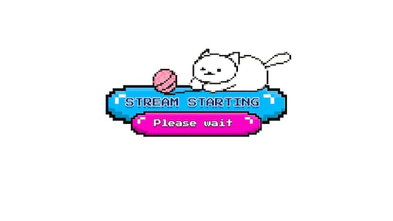 Animated Pixel Cat Twitch Overlay – Stream Scenes (Starting Soon, BRB, Ending, Offline)
