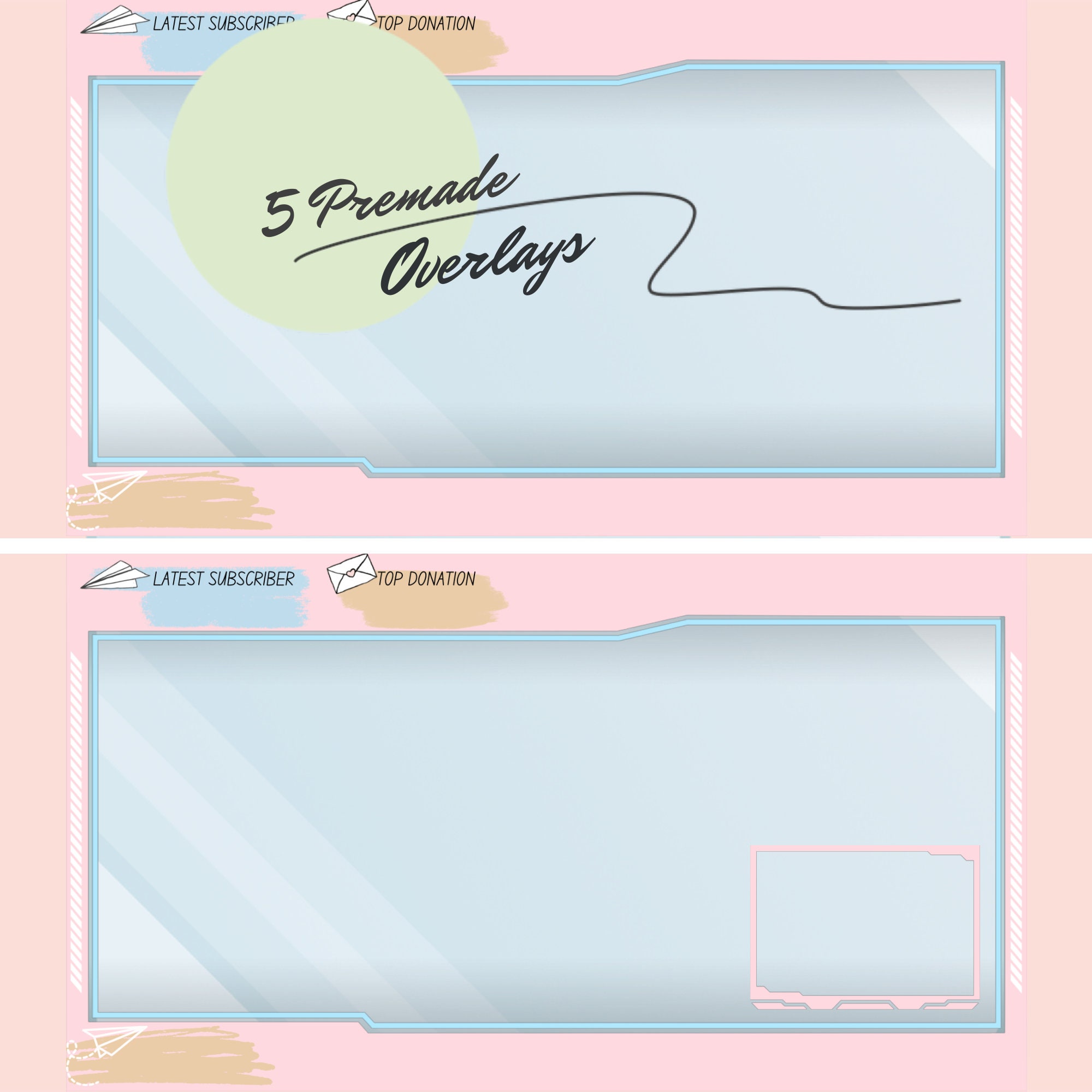 Animated Twitch Overlay Notepad Minimalistic Stream Pack - Overlays ...