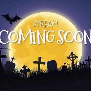 Animated Cute Twitch Overlay Horror Stream Pack - Overlays and Scenes - Starting Soon, BRB, Ending, Offline