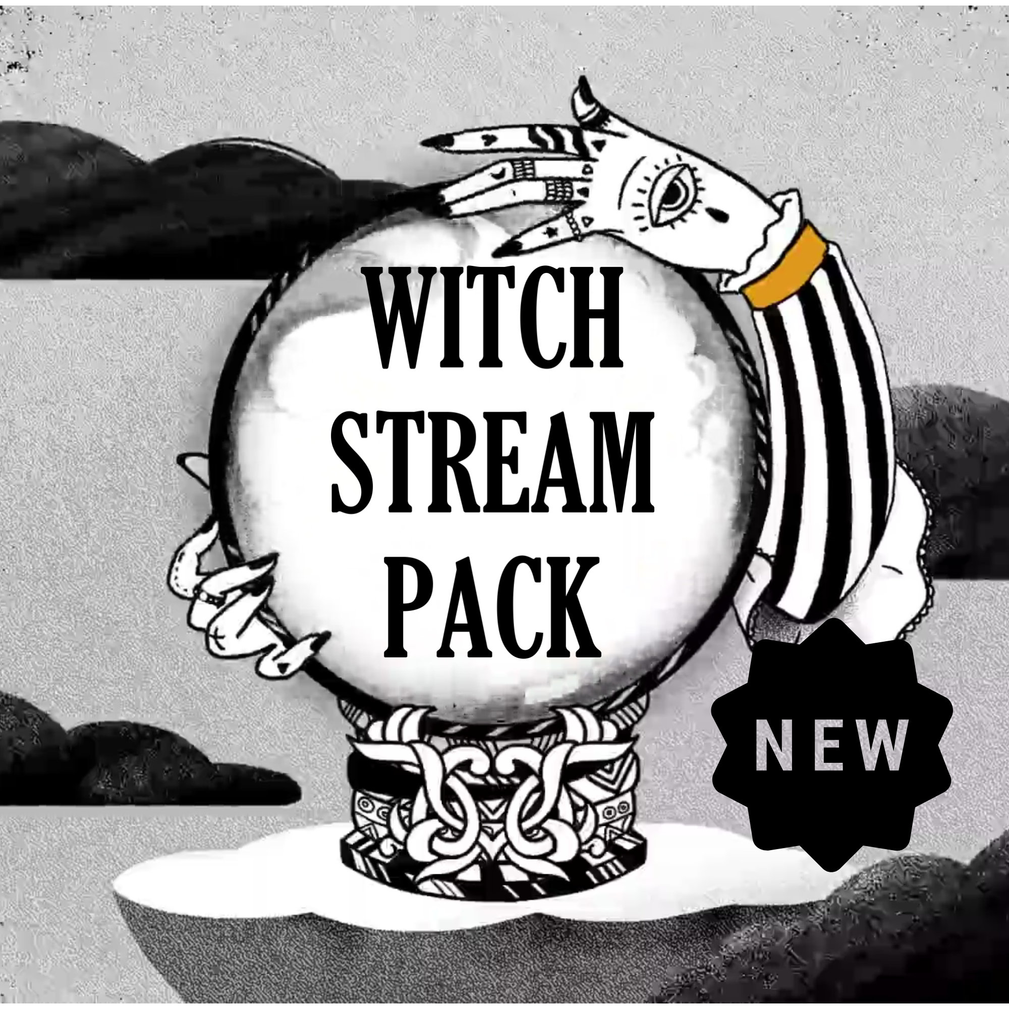 Animated Goth Witch Stream Pack (Twitch Overlay) - Overlays and Scene…