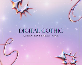 Gothic Animated Twitch Overlay Pack: Stream Scenes, Panels, Alerts
