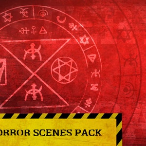 Animated Twitch overlay Horror Stream Scenes Bundle (Dark and Gothic) - Starting Soon, BRB, Ending, Offline