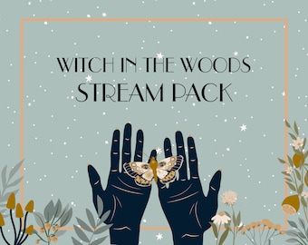 Animated Twitch Overlay Goth Witch In the Woods Stream Pack   | Scenes