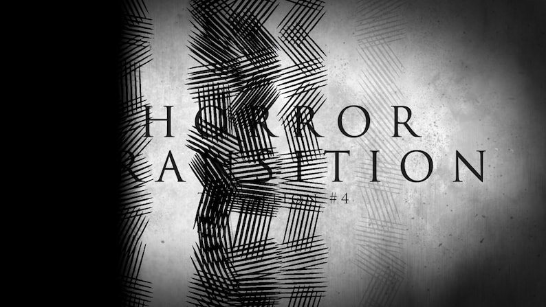 May include: Black and white graphic design with the text "HORROR CASTLES #4" on a gray background.