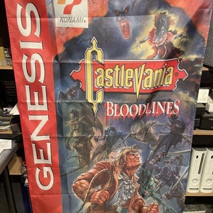 Castlevania Bloodlines 5ft Flag Sega Genesis 1994 Banner Poster Konami
