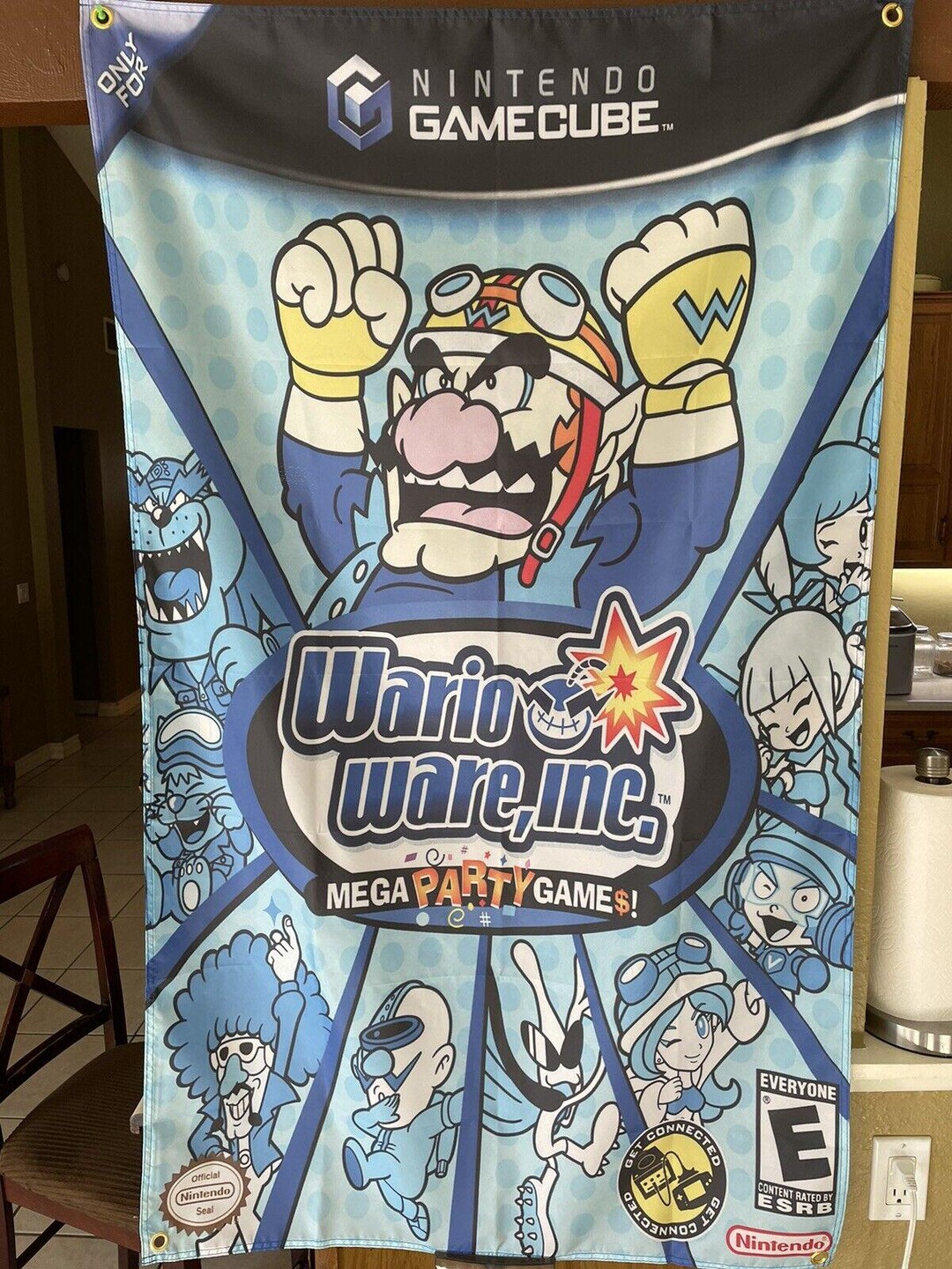 Warioware Inc Mega Party Game 5ft Flag Banner Nintendo Gamecube 2004 - Etsy