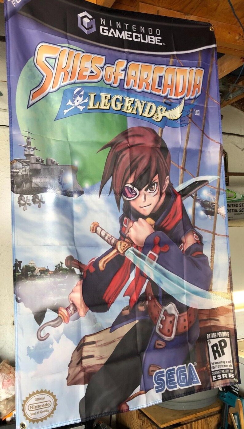 Skies of Arcadia Legends 5' Flag Nintendo Gamecube 5' Poster Banner NGC ...
