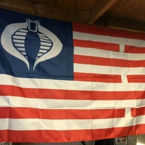 Riese 5 FT Schlangenaugen Sturm Schatten Flagge GI JOE Real American Hero Cobra Kommandant