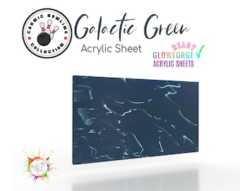 Acrylic sheets glowforge laser safe Plastic glitter acrylic sheet Laserable Celluloid Blanks Chunky Jade Green Teal Clear cnc engraving