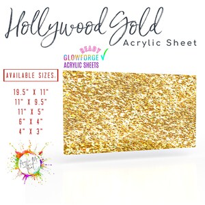 Gold Glitter Laserable Plastic - Plexiglass Cast Acrylic Sheets