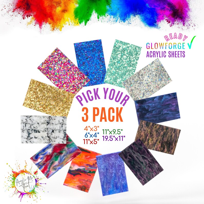 Glitter Acrylic Sheets laser safe acrylic sheet cast Etsy