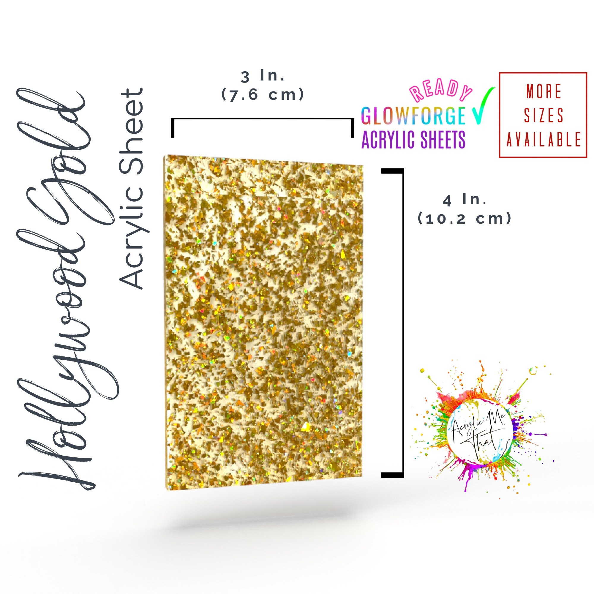 Gold Glitter Acrylic Sheets Ready PMMA Celluloid Etsy