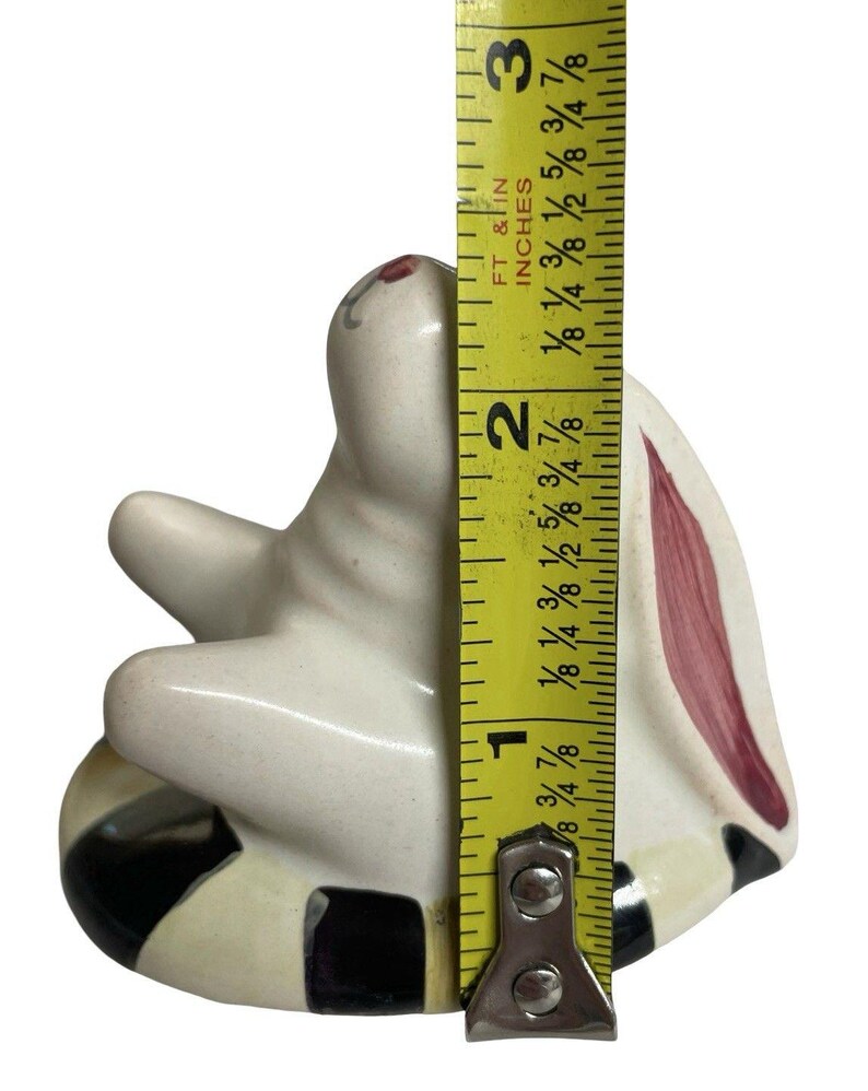 Vintage MACKENZIE-CHILDS Courtly Check White Rabbit Majolica Bunny Knob Pull Set image 2