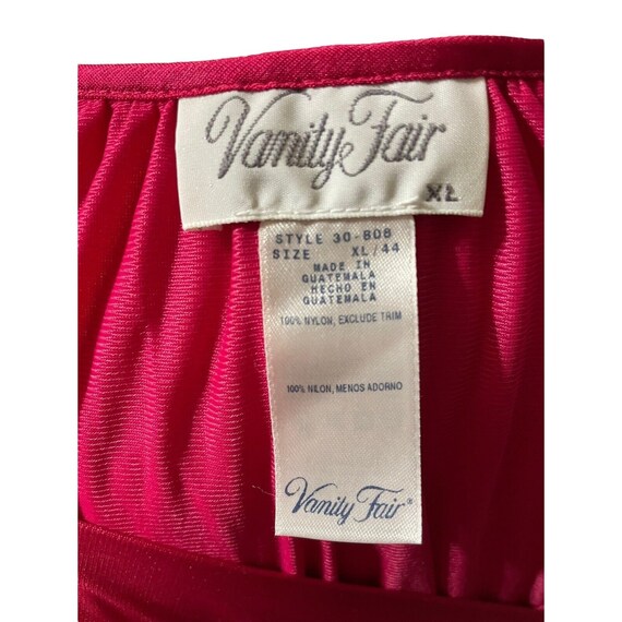 Vanity Fair Fuchsia Pink Silky Nylon Knee Length … - image 5