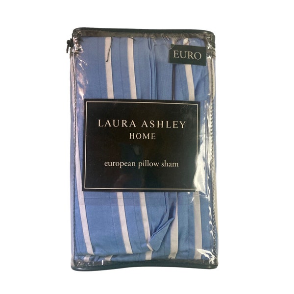 Laura Ashley Euro Sham European Blue & White 26"x26"