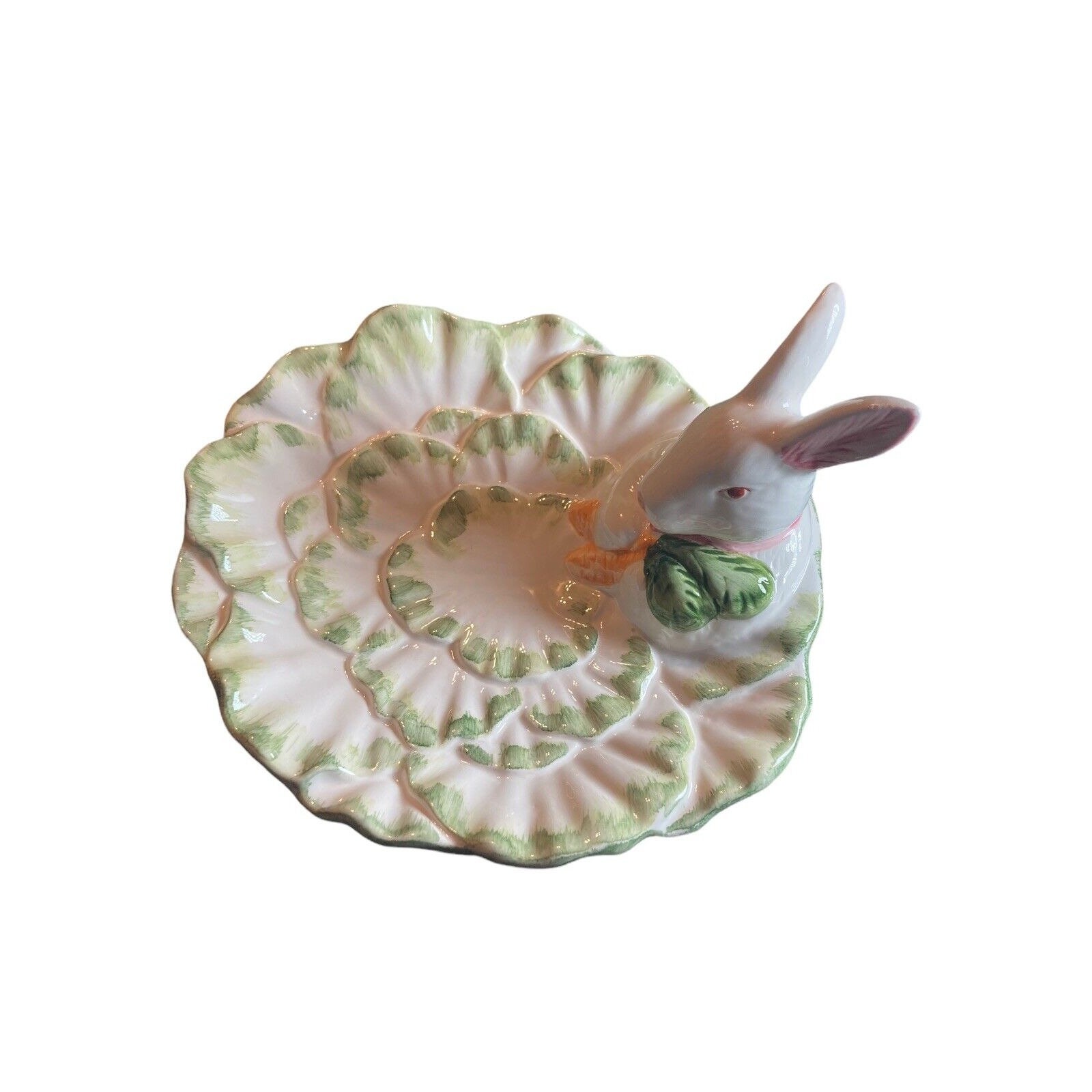 Bunny Candy Dish Rabbit in A Bed of Lettuce Carrots New 1990s Etsy