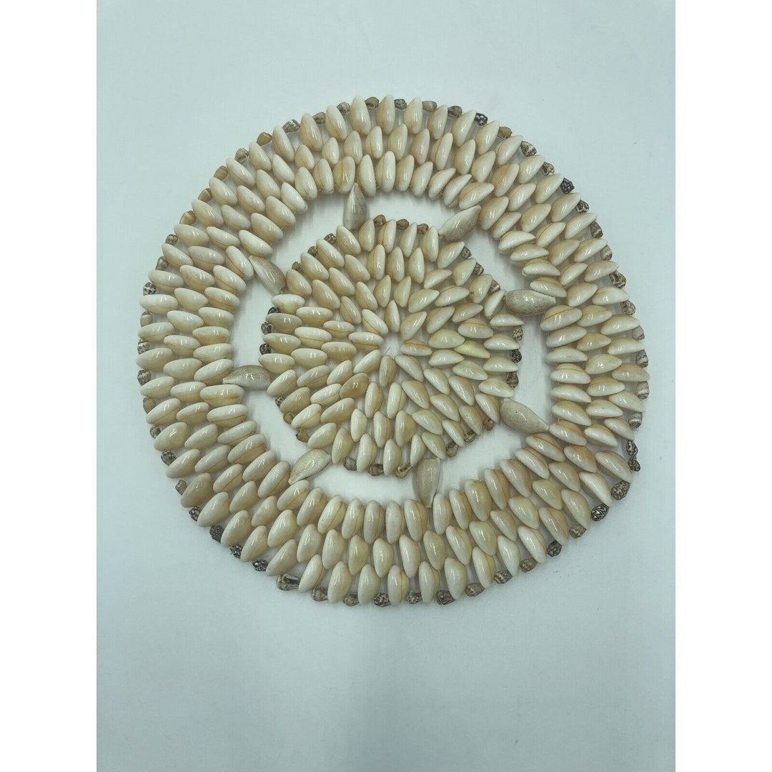 Vintage Home Decor Seashell Trivet Doily 9 Nautical Beach Etsy