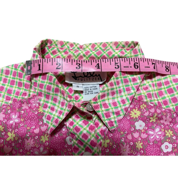 Lilly Pulitzer Pink Floral Button Long Sleeve Shi… - image 9