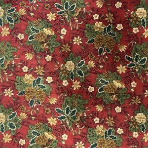 Gesteppter Tischläufer, Patchwork, wendbar, LeMoyne 8-zackiger Stern & Tannenzapfen-Stechpalme Bild 4