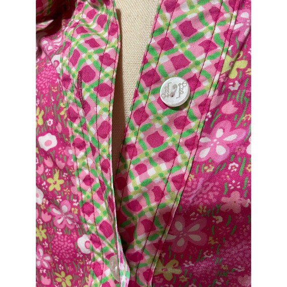 Lilly Pulitzer Pink Floral Button Long Sleeve Shi… - image 7