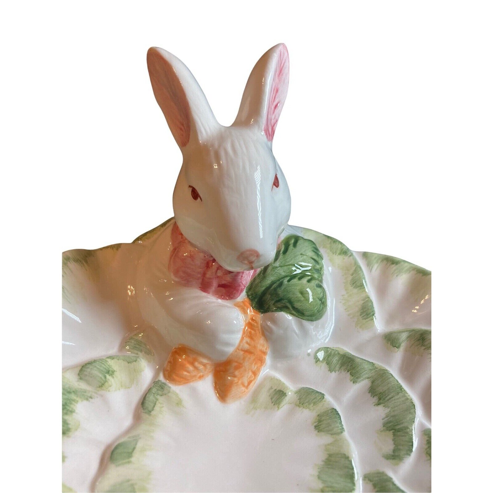 Bunny Candy Dish Rabbit in A Bed of Lettuce Carrots New 1990s Etsy