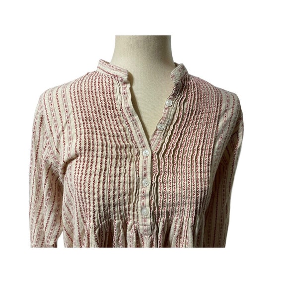 LL Bean Dobby Nightgown Cotton Flannel Pintuck Sm… - image 2