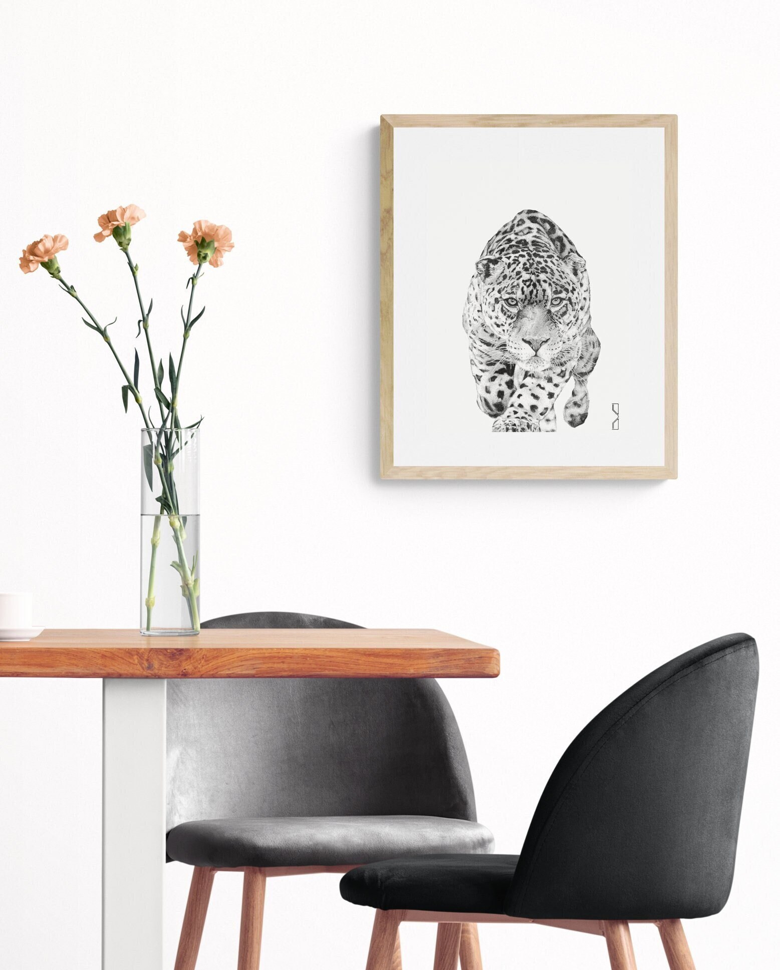 Print Leopard Pointillisme