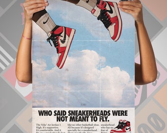 Nike Air Jordan 1 Poster ""Flug nach Chicago"" (50x70cm)"