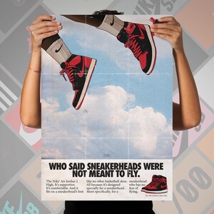 Póster de las Nike Air Jordan 1 "Vuelo prohibido" (50 x 70 cm)