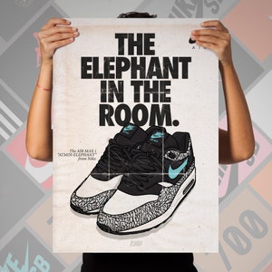 Nike air max 1 &quot;atmos Elephant&quot; Vintage Poster (50x70cm)