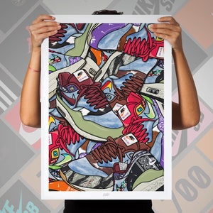 Nike Air Max 1 Konzepte Collage Print (50 x 70 cm)