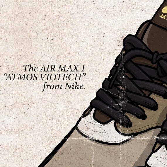 Nike air max 1 Atmos Viotech Vintage Poster 50X70CM Etsy