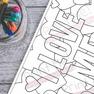 Self love coloring page | Positive affirmation coloring sheet | Empowering coloring | Add to your coloring book collection | 1 printable pdf image 4