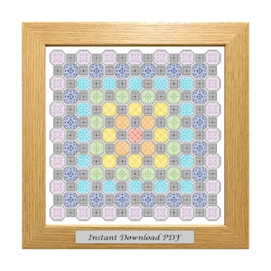 Blackwork Patchwork PDF Pattern, Cross Stitch Chart, Instant Printable Download, Embroidery, Modern Blackwork, CrossStitchByDonna