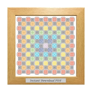 Blackwork Patchwork PDF Pattern, Cross Stitch Chart, Instant Printable Download, Embroidery, Modern Blackwork, CrossStitchByDonna