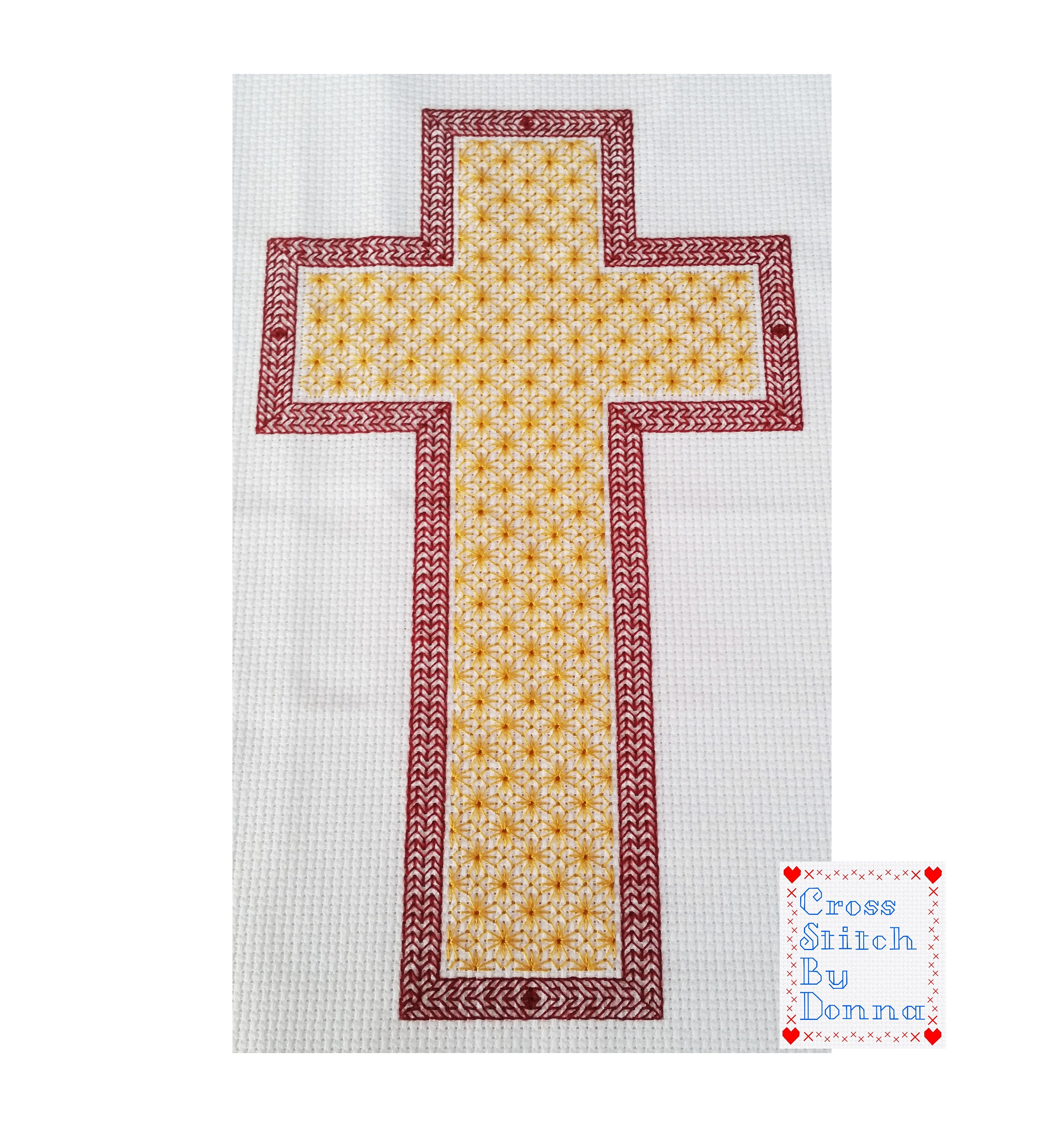 Blackwork Cross PDF Pattern, Cross Stitch Chart, Instant Printable ...