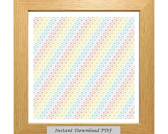 Rainbow Blackwork PDF Pattern, Cross Stitch Chart, Instant Printable Download, Easy Chart, Embroidery, Modern Blackwork, CrossStitchByDonna