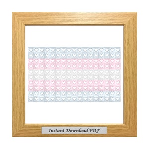 Transgender Flag Blackwork PDF Pattern, Cross Stitch Chart, Instant Printable Download, Embroidery, Modern Blackwork, CrossStitchByDonna