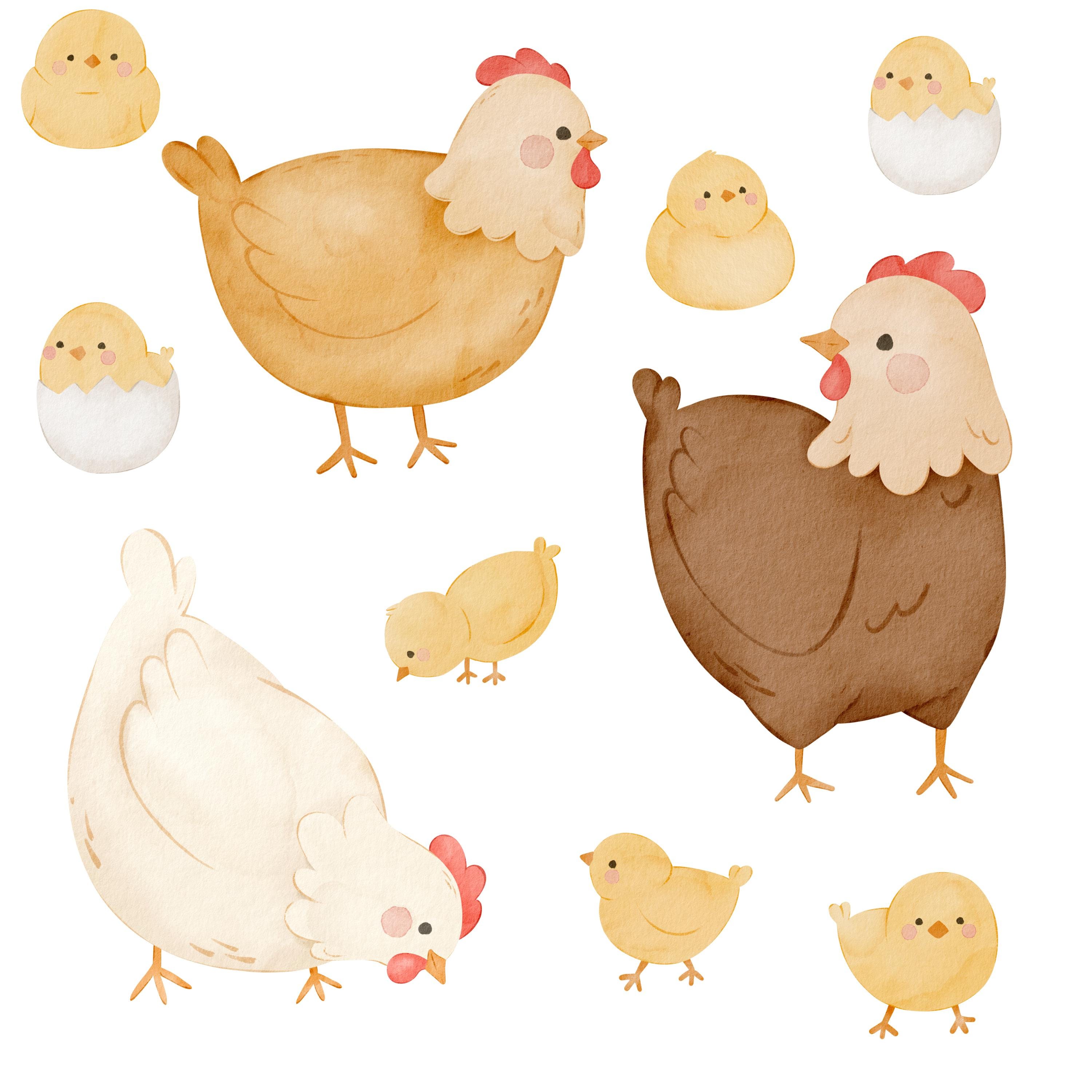 Watercolor Cute Farm Animals Clipart Nursery Art Design Cow, Pig, Sheep ...