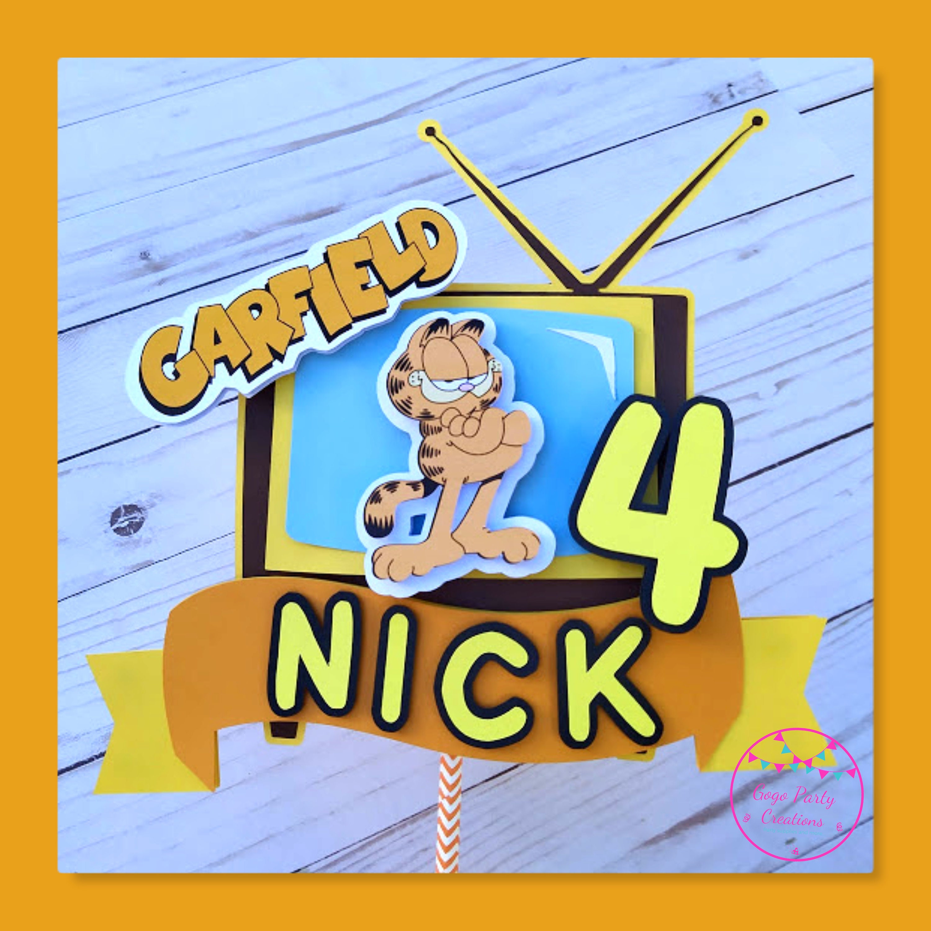 Garfield Cake Topper Garfield the Cat Cake Topper Garfield - Etsy Canada