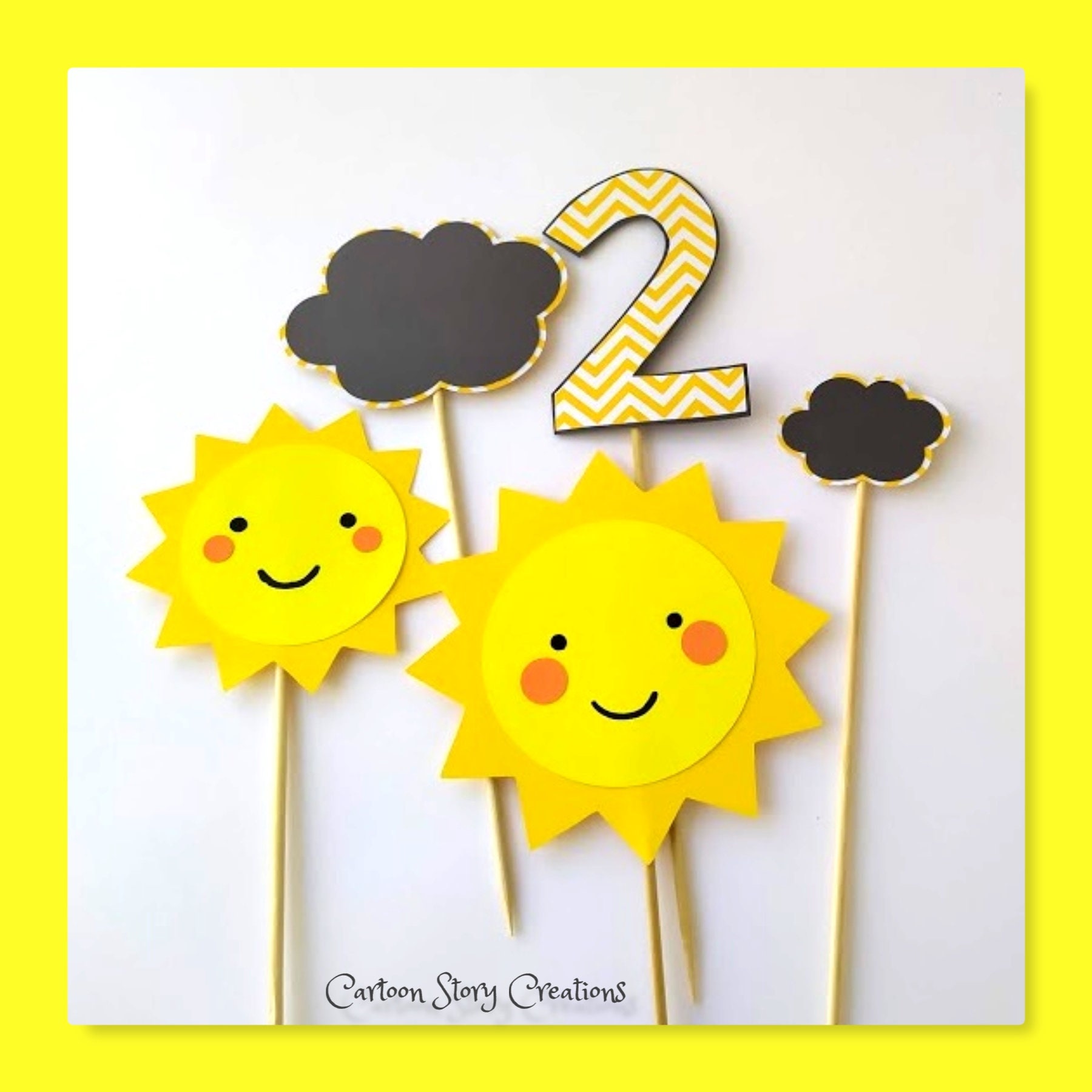 Sunshine Party Center Piece, Sunshine Birthday Party Center Piece, You