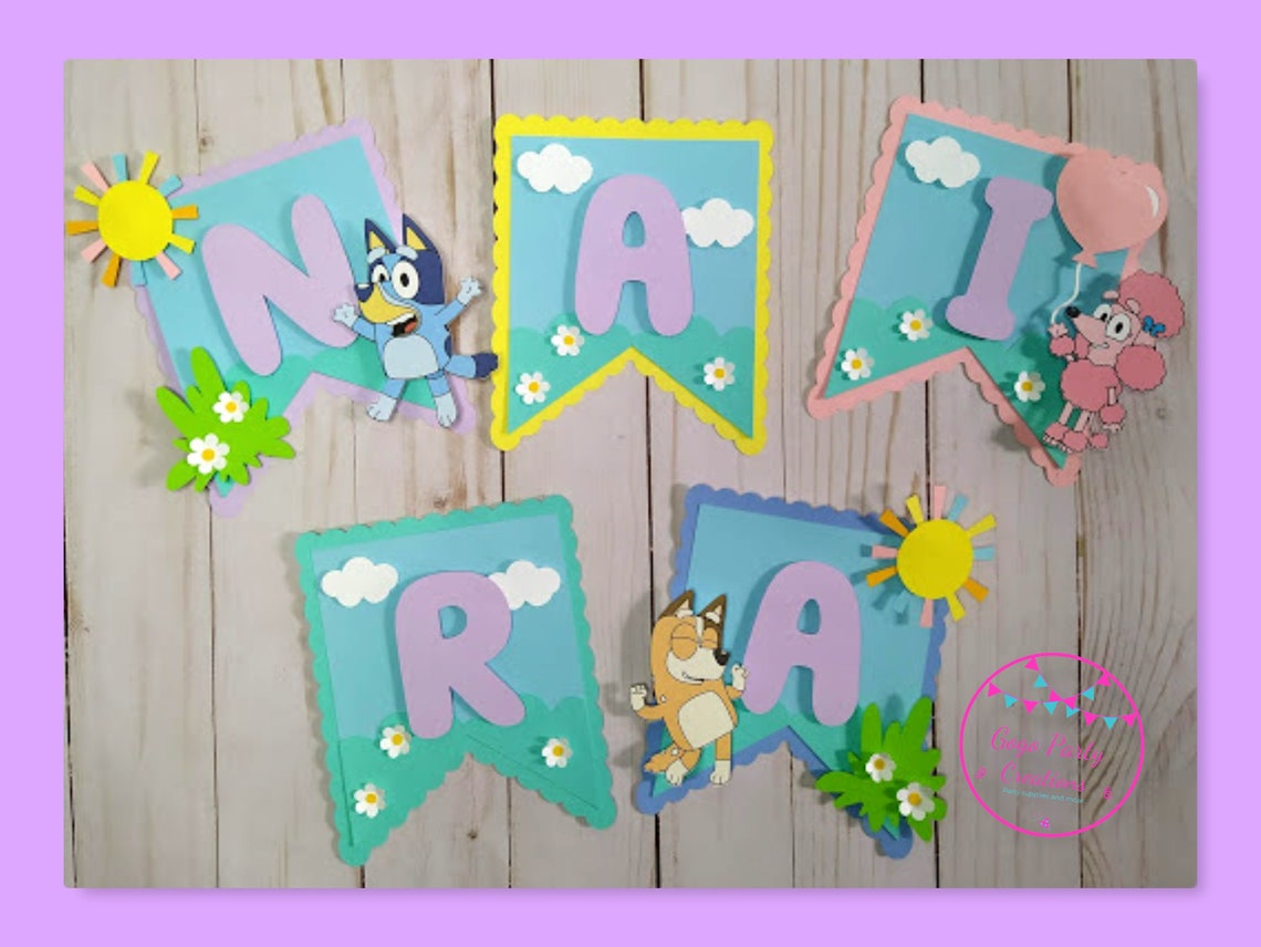 Bluey Banner Bluey Party Banner Bluey Birthday Party Bluey Etsy Canada