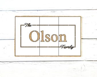 Family Name Doormat Stencil, Doormat Stencil, Reusable Stencil, DIY Activity, Arts and Crafts, Doormat Party