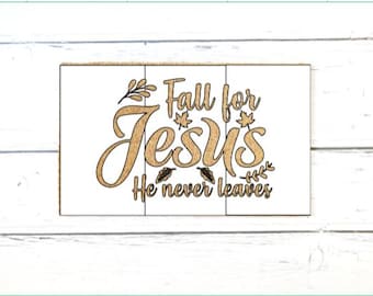 Fall For Jesus Stencil, Doormat Stencil, Reusable Stencil, DIY Activity, Arts and Crafts, Doormat Party