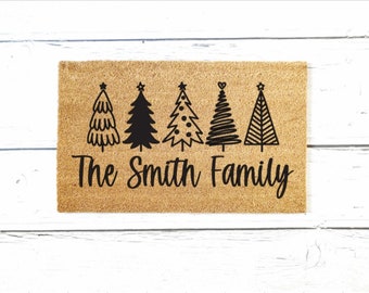 Christmas Doormat, Custom Doormat, Housewarming Gift, Birthday Gift, Welcome Mat, Personalized Gift, Christmas Decor, Outdoor Rug