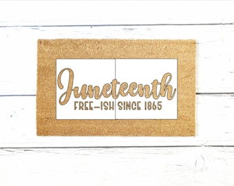 Juneteenth Doormat Stencil, Arts and Crafts, DIY Doormat, DIY Doormat Party, Paint Party, Reusable Stencil, 2 Part Stencil