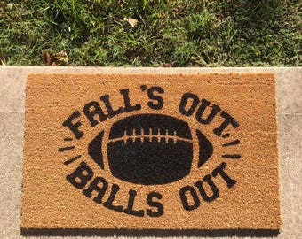 Football Doormat, Funny Doormat, Front Porch Decor, Home Decor, Outdoor Rug, Welcome Mat, Sports Decor, Fall Doormat